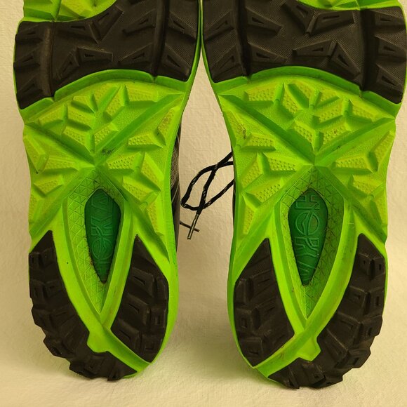 Mens Hoka ONE ONE Mafate 4 Trail Running Shoes Size: 12.5 Color: Green Black